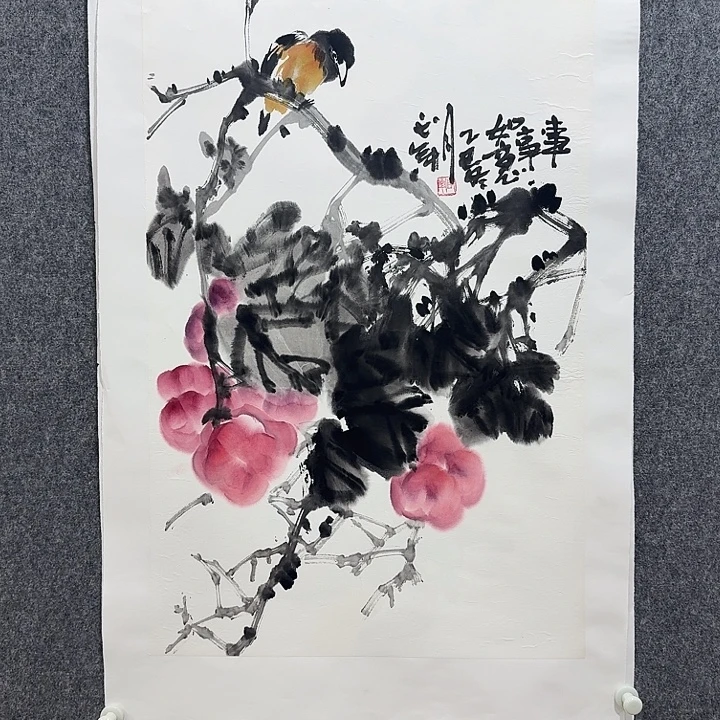 国画靳长年老师手绘作品