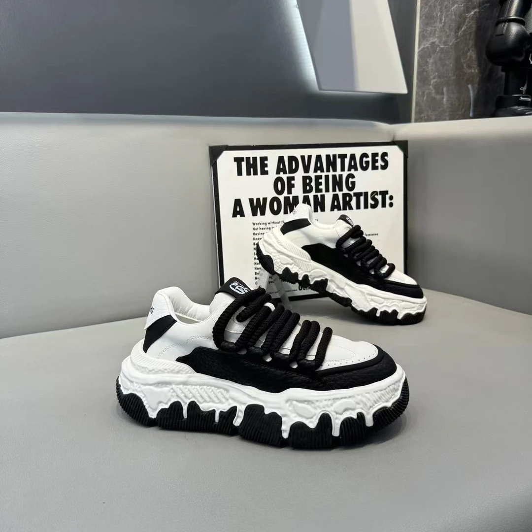 秋季老爹鞋小白鞋秋冬男鞋时尚韩版春秋百搭厚底潮流运动鞋