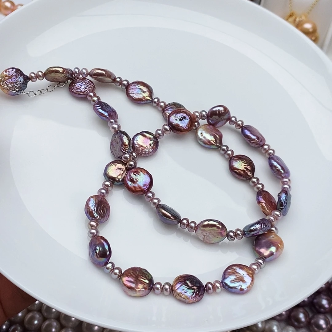 淡水珍珠颈饰银S925镶嵌