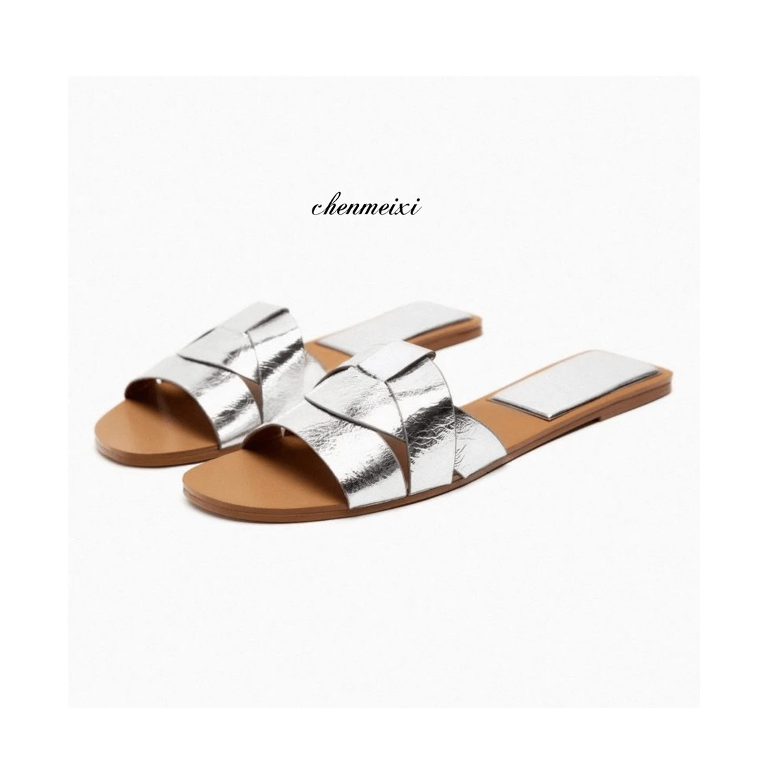 华裔陈总【原单】百搭夏季一字拖鞋