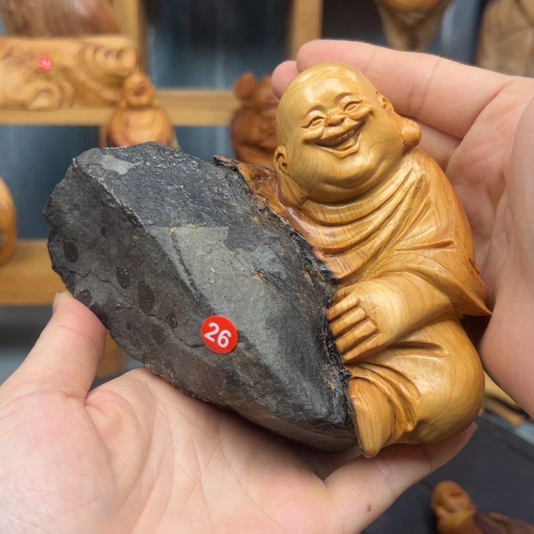 木崖柏木摆件手把件