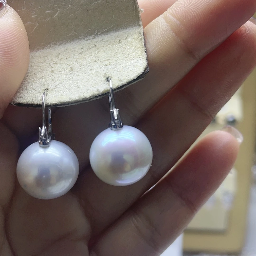 淡水珍珠耳饰银S925镶嵌