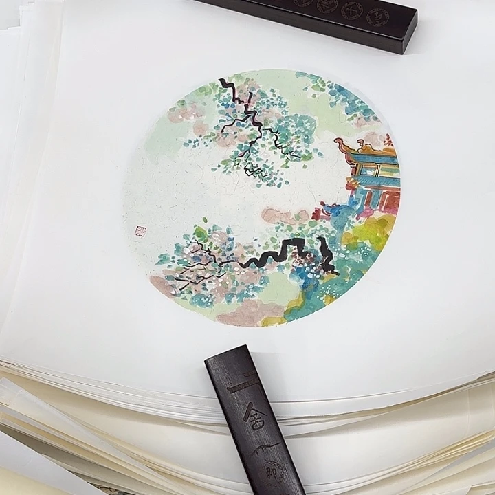 国画花鸟等图案都