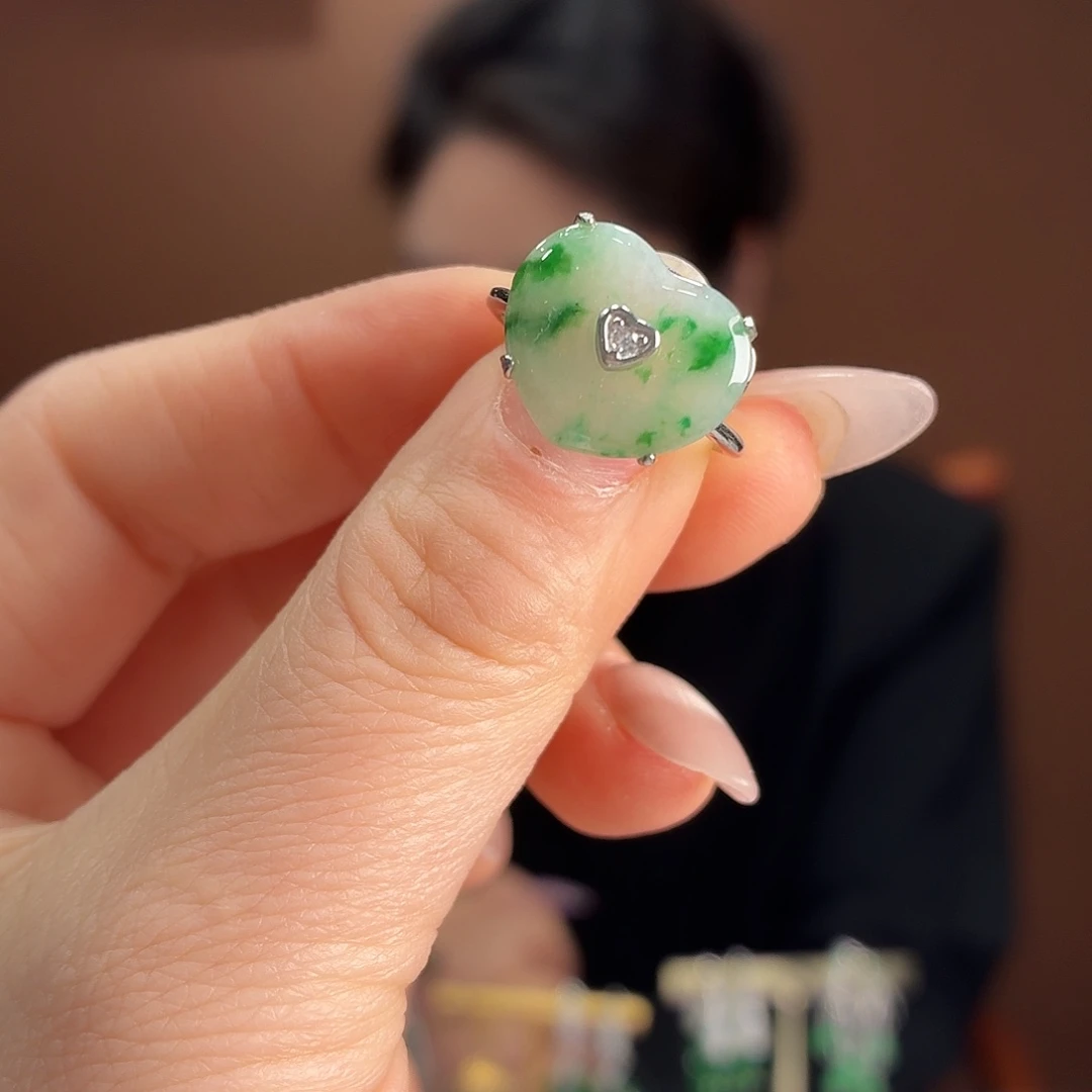 翡翠银S925镶嵌戒指
