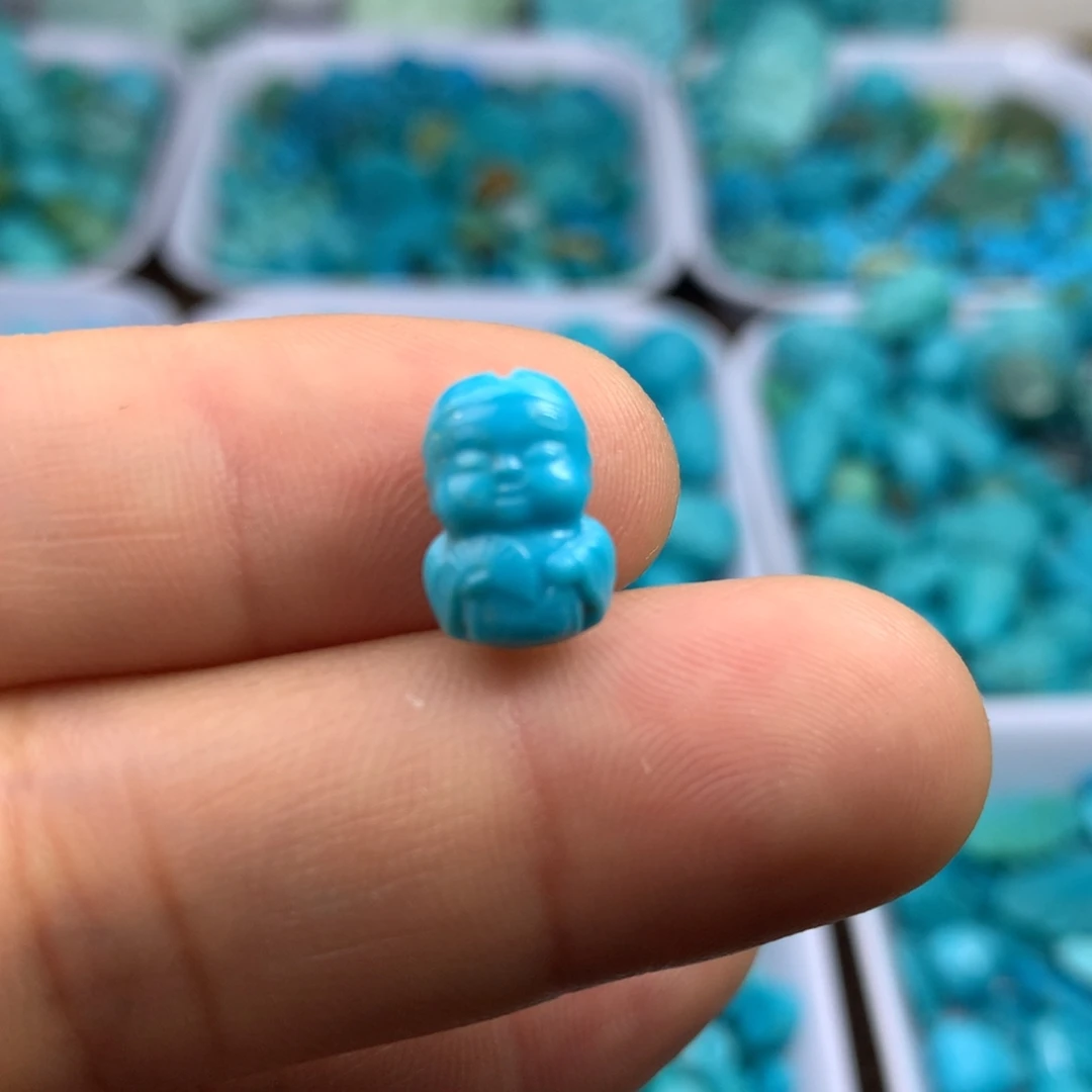 绿松石未镶嵌吊坠(不含链)12×8