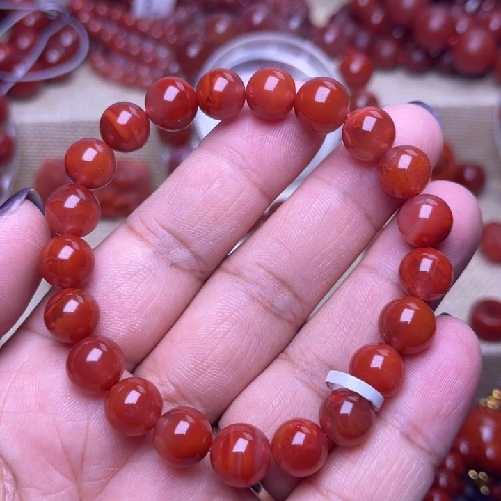 南红玛瑙未镶嵌颈饰火焰9 M M