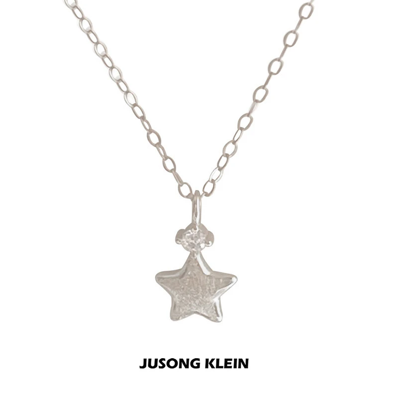 Jusong klein 钛钢项链 简约星星项链女时尚气质韩式五角星锁骨链