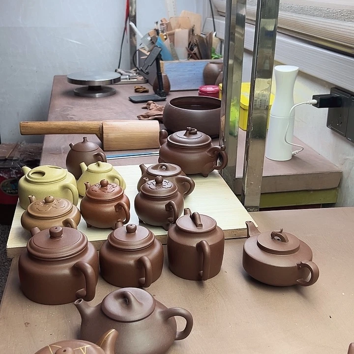 紫砂茶壶瑞****纺瑕疵大仿古半手工制作