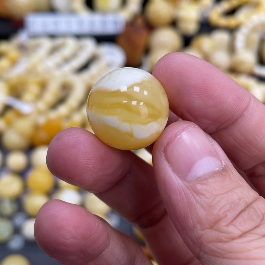 琥珀珠宝奇石未镶嵌19.1mm