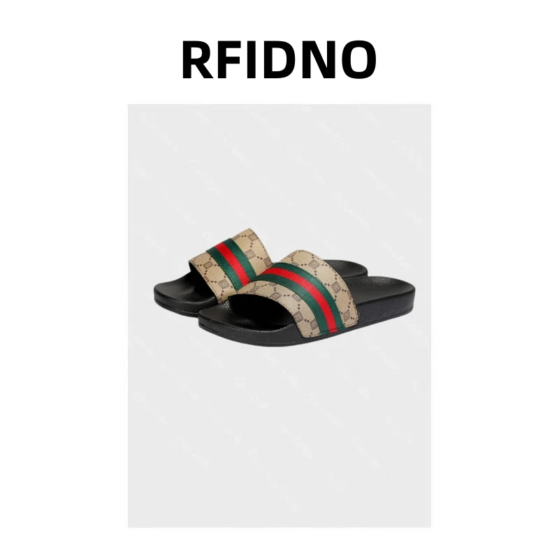 2025新款男士拖鞋夏季爆款透气一字拖室外穿高端潮流刺绣情侣凉鞋