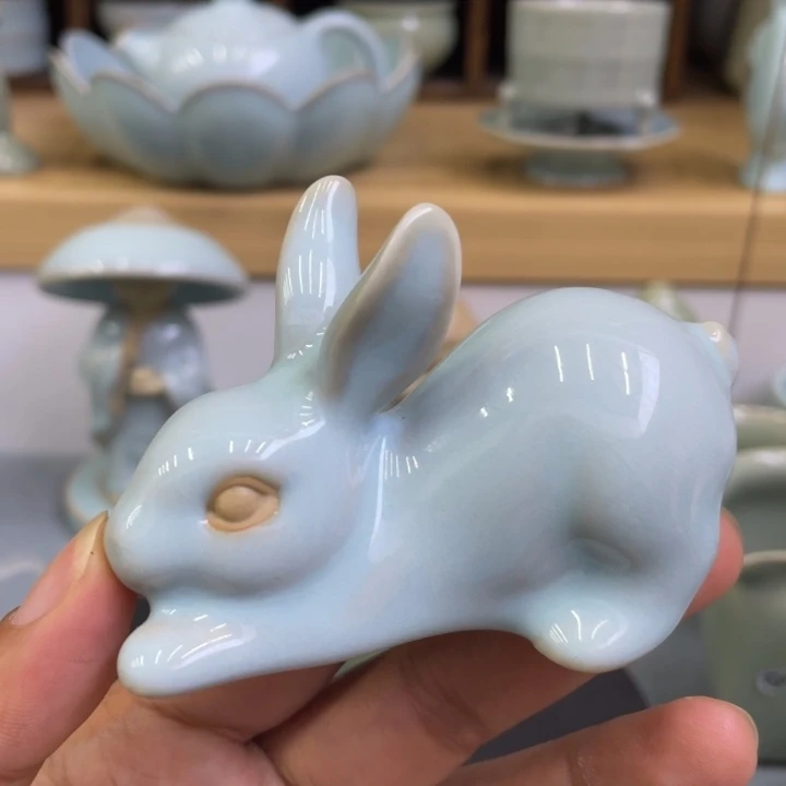 杯子微瑕天青小兔