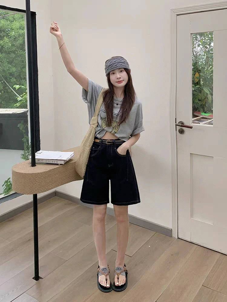 夏季新款印花短裤女