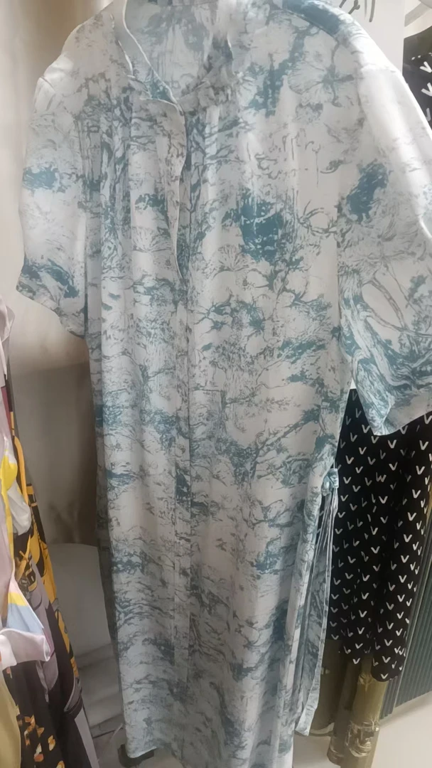 桑蚕丝连衣裙孤品T3199