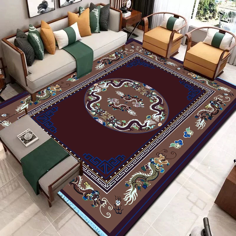 拉萨发货西藏包邮高端仿羊绒加厚地毯点塑防滑茶几流苏藏式地毯