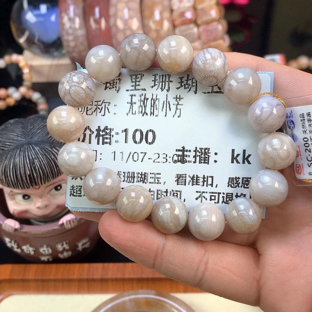 【闪购商品】颈饰未镶嵌硅化珊瑚（珊瑚玉）无***芳