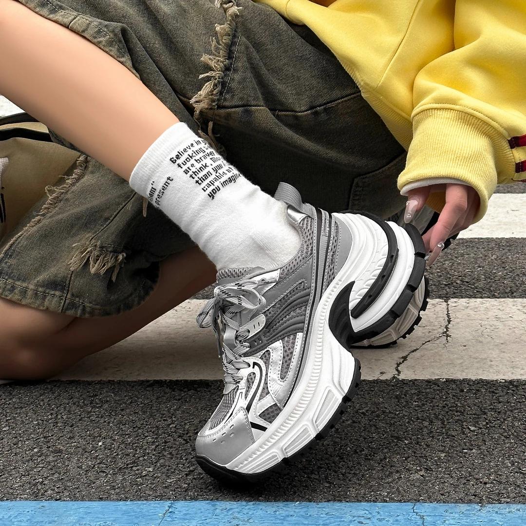 T跟高6cm露思同款轻奢厚底老爹鞋巴家增高显瘦时炸街休闲鞋2511