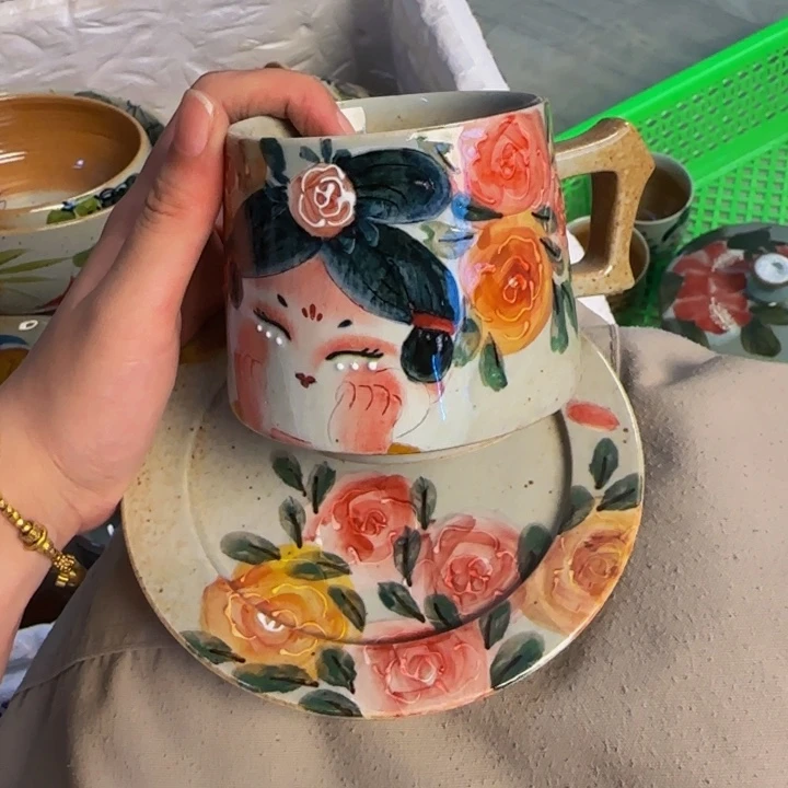 瓷片景德镇陶瓷手工手绘
