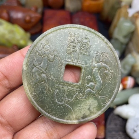 和田玉未镶嵌颈饰48