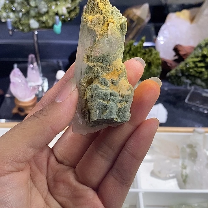 是***黄葡萄石合金珠宝半成品