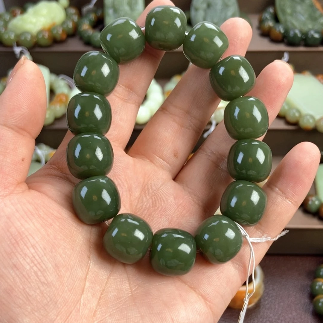 领***悟手串未镶嵌透闪石质玉