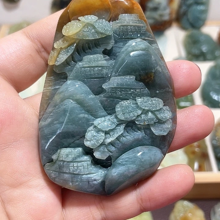 岫玉吊坠(赠链)未镶嵌