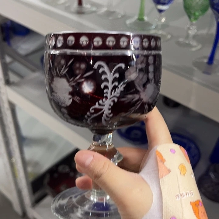 手柄款水晶玻璃微瑕一个