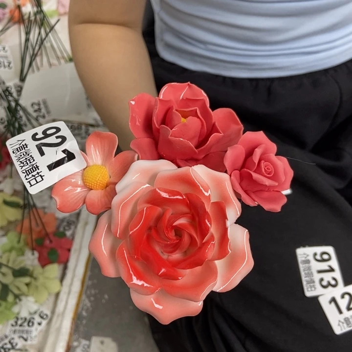 杯手工制作陶瓷花