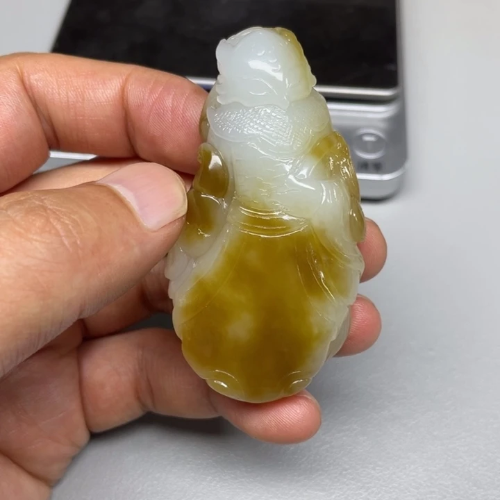 和田玉未镶嵌吊坠(不含链)毛*点