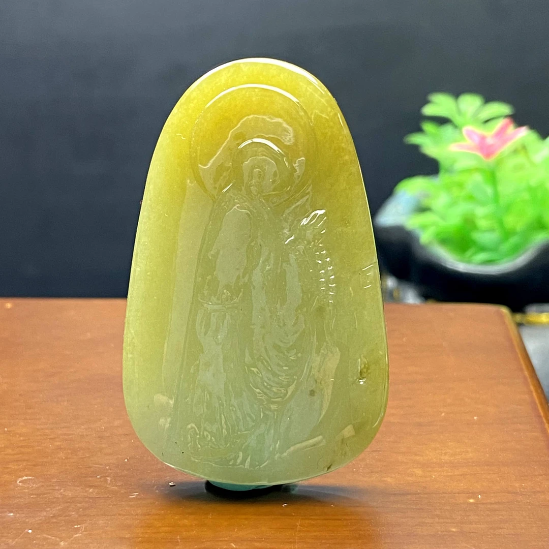 RX22天然缅甸A货翡翠求佛问道吊坠/089068/北京中保拍卖