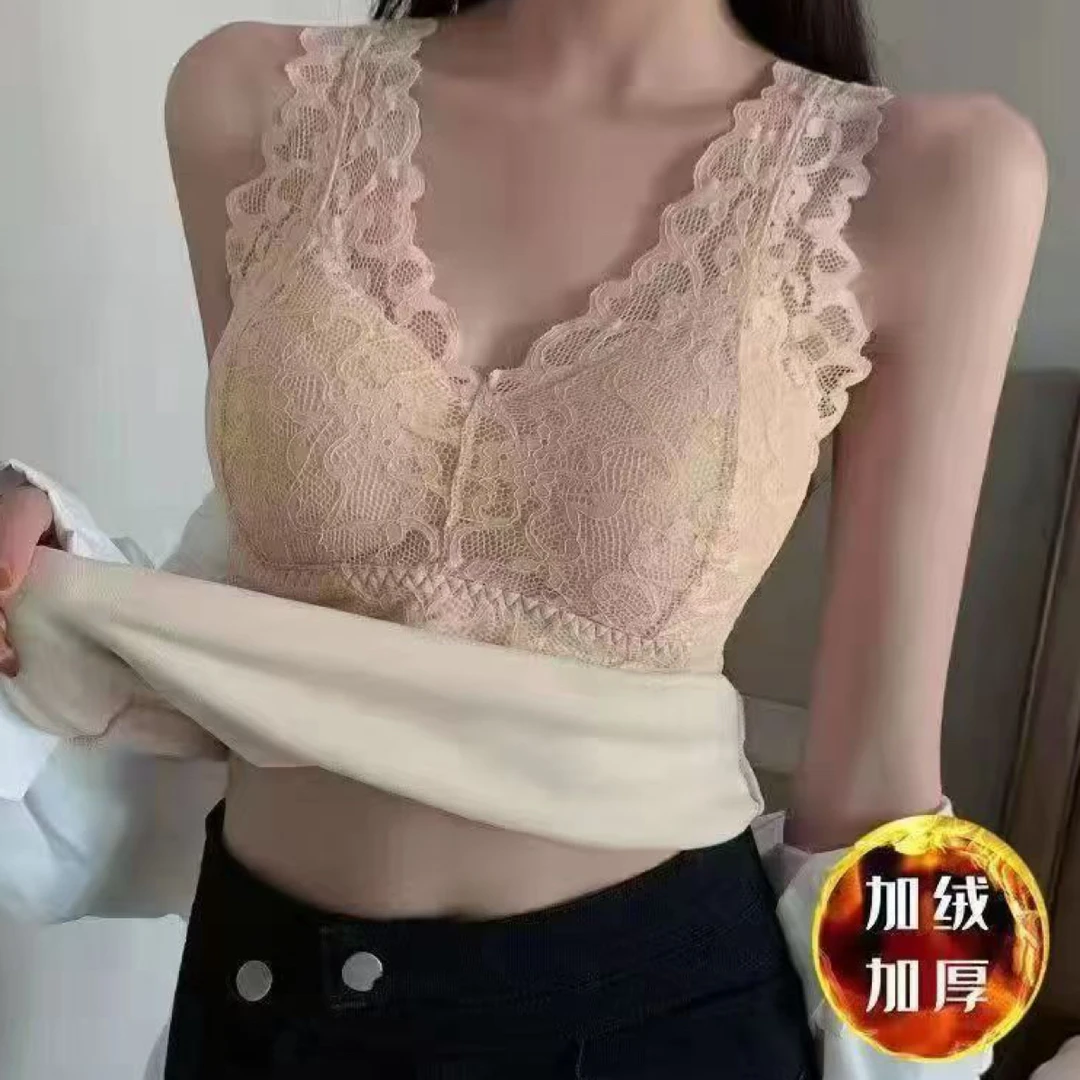 0066#(衣长52)时尚蕾丝美背无袖女背心可外搭内穿显瘦大码