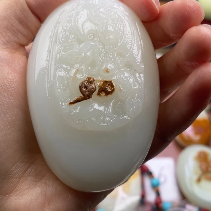 石材天然古青石手把件
