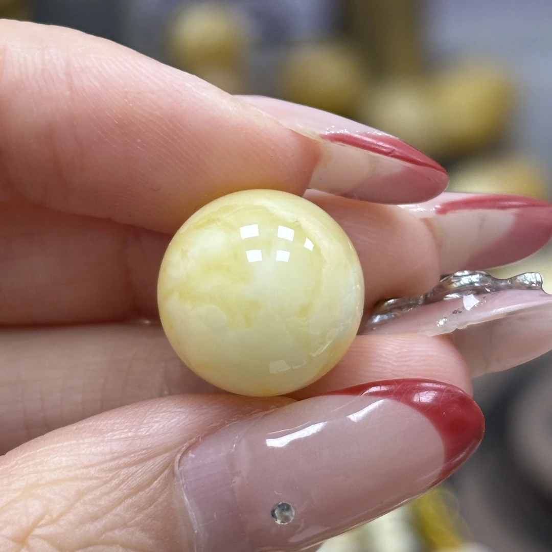 14.5mm小妖珠宝天然原矿琥珀蜜蜡