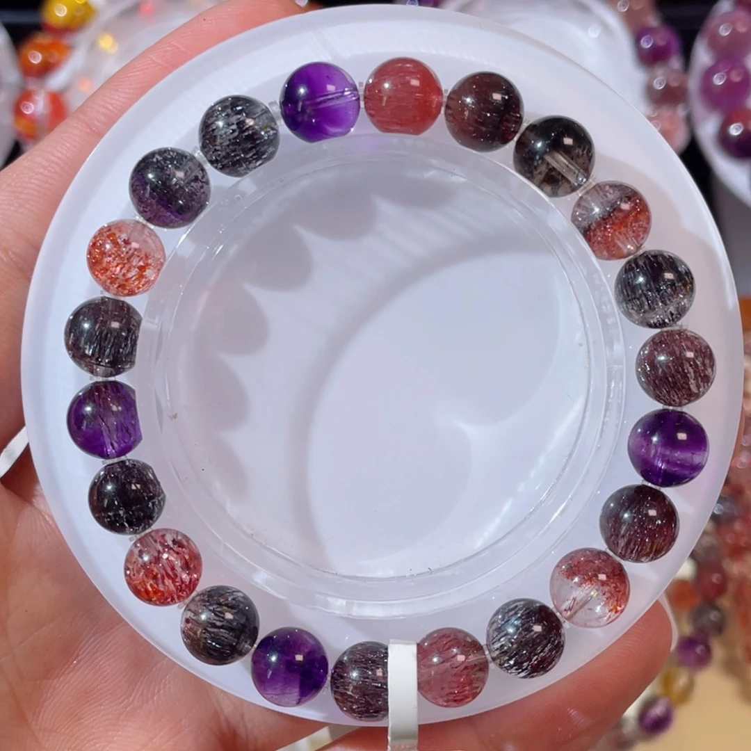 未镶嵌手链水晶黑加仑8.5