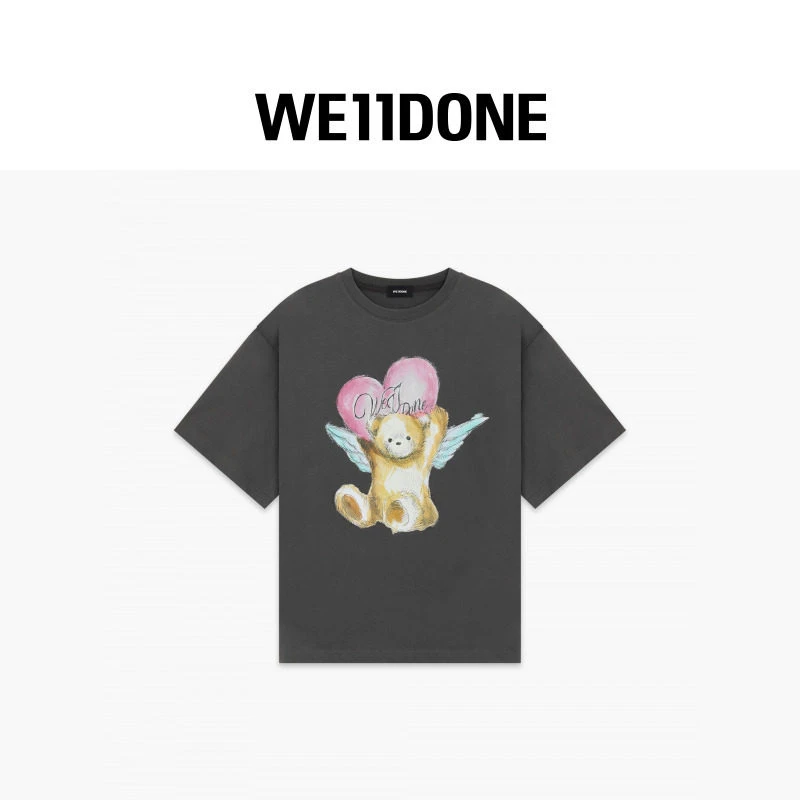 【26春夏新品】WE11DONE26新品男女同款天使泰迪熊T恤潮流26-773