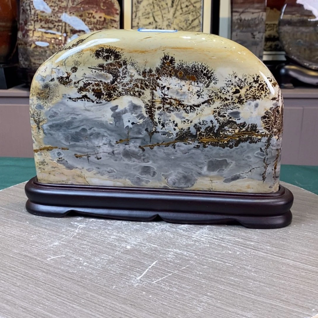 石材广西国画石草花石