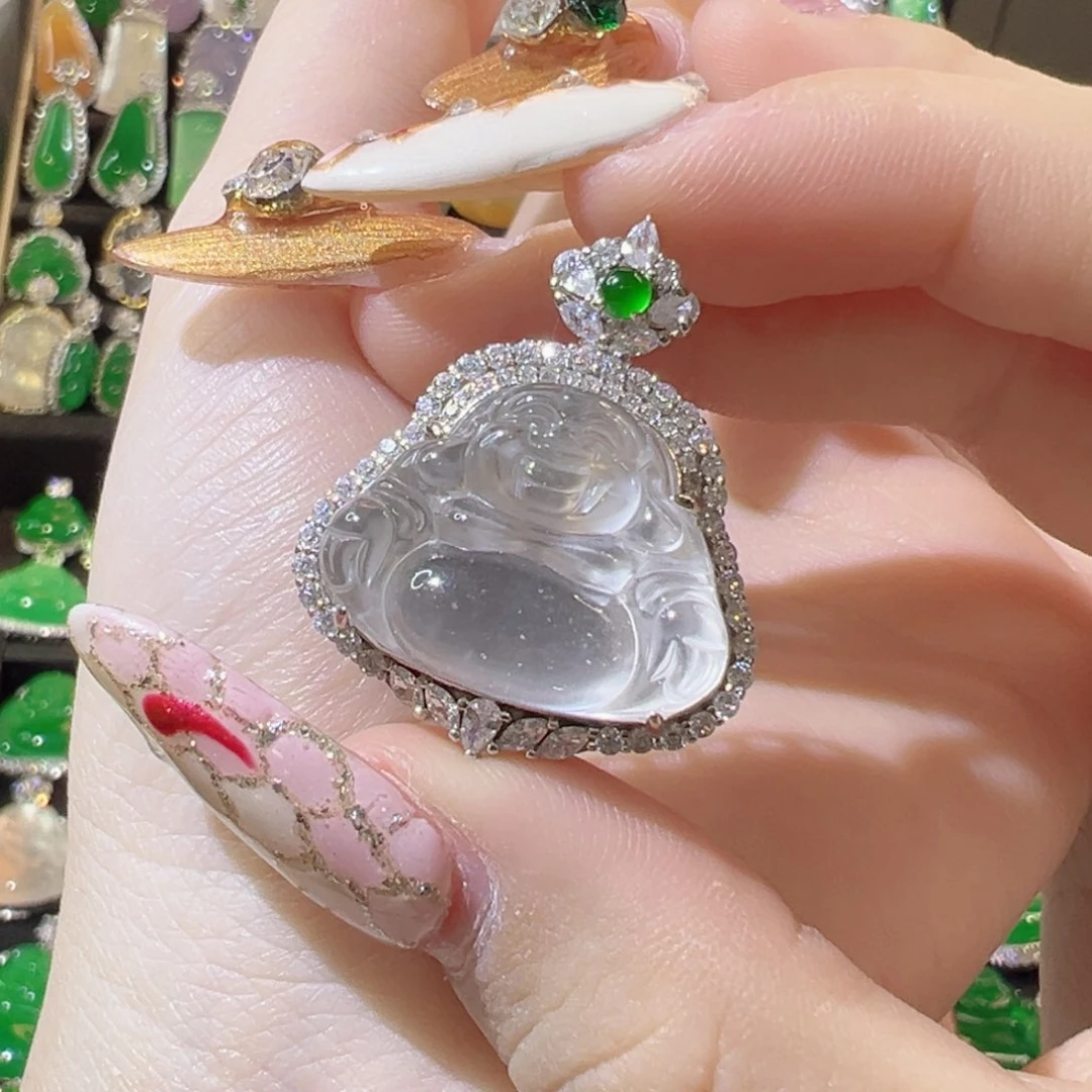 石英质玉颈饰银S925镶嵌