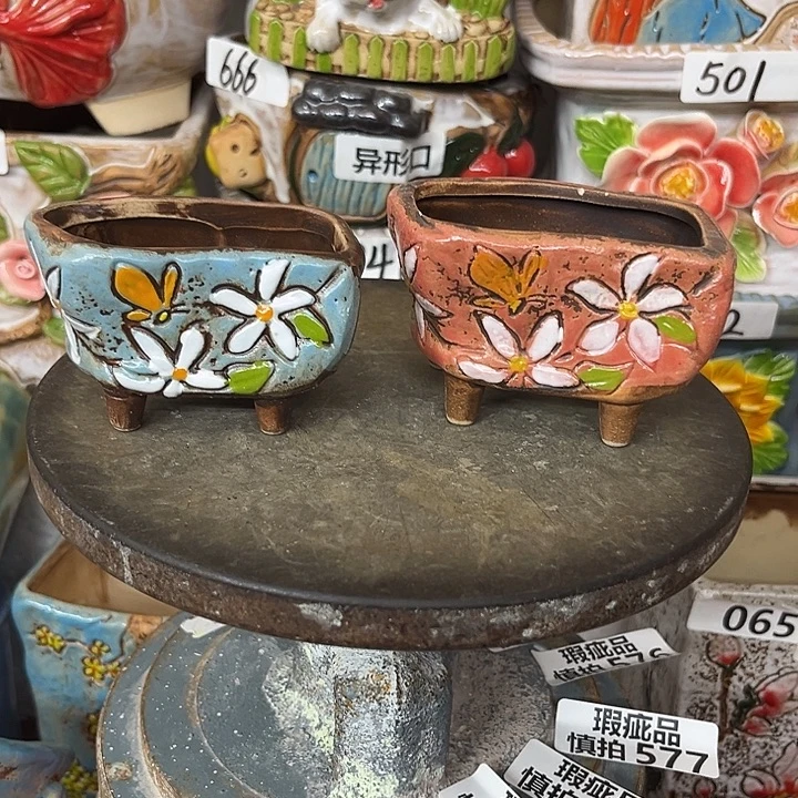 粗陶材质多肉花盆