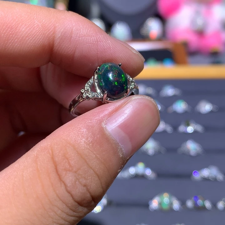 疯***瑶欧泊合金欧泊戒指