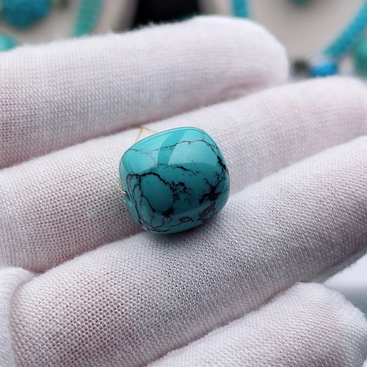 未镶嵌绿松石珠宝奇石14mm