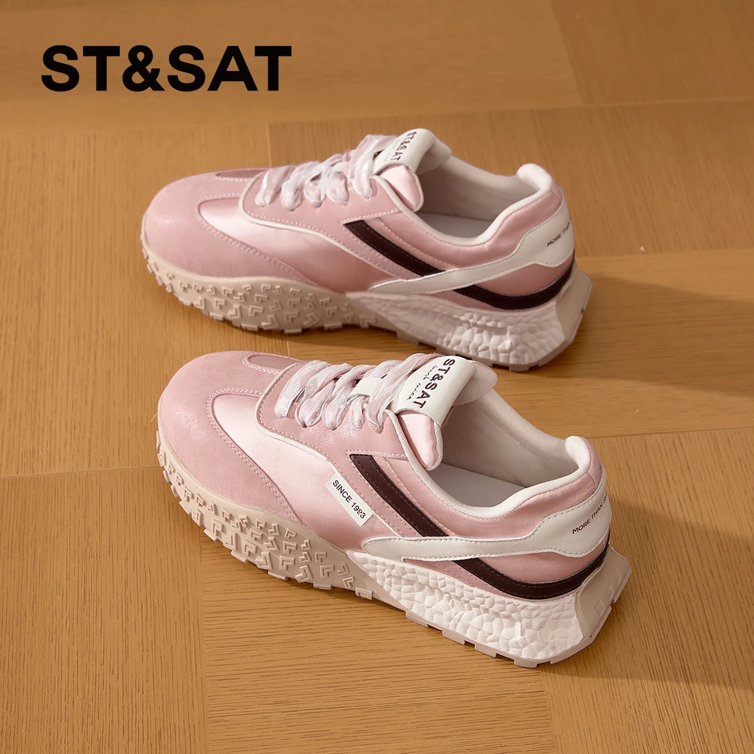 星期六阿甘鞋女透气厚底芭蕾德训鞋休闲运动鞋小白鞋休闲鞋女款