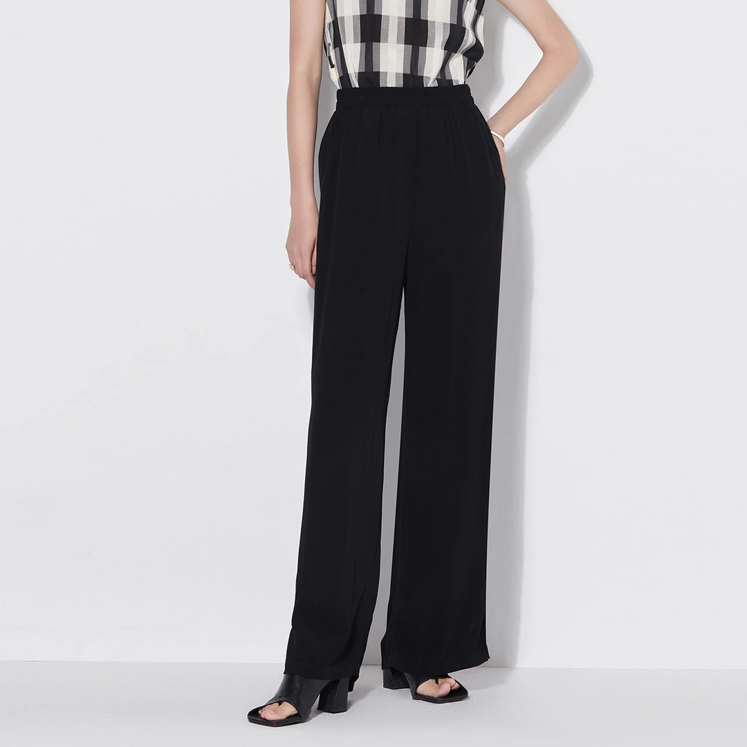 【芊芊专属】女高腰薄款直筒垂感西装裤显瘦休闲阔腿裤M130917