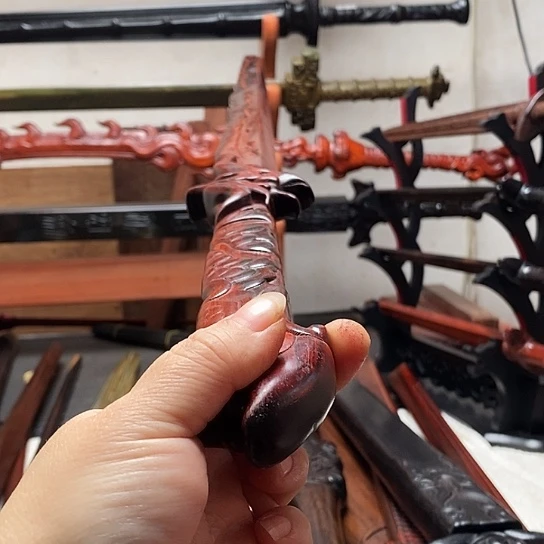 紫檀木木木一米黑金古刀