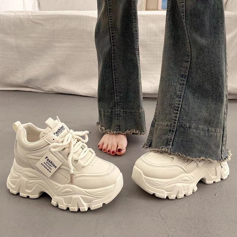 爆款松糕厚底老爹鞋女小个子增高2025新款秋季百搭休闲运动鞋女款