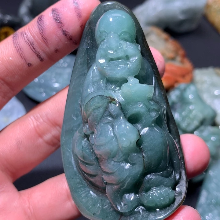 翡翠未镶嵌颈饰保真天然a货翡翠