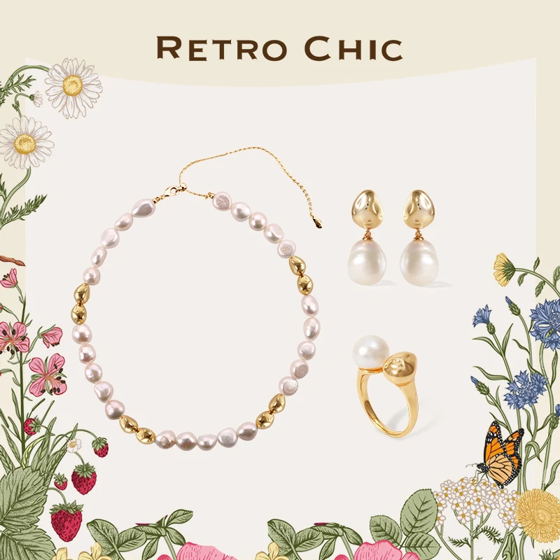 铜合金耳饰 RC RETRO CHIC 意大利复古时尚首饰 伊甸园果实三件套