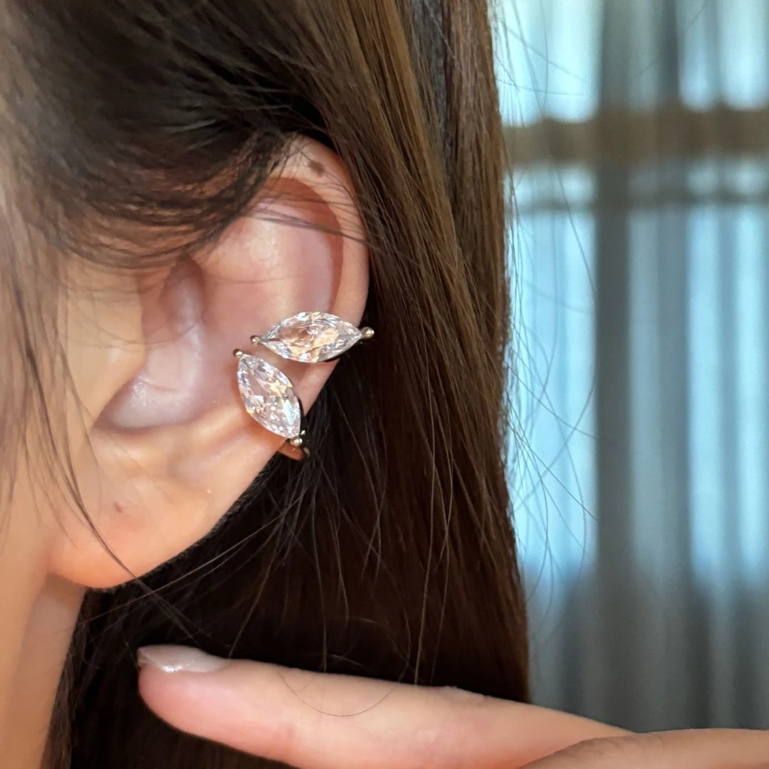 爆闪绝美精灵耳耳骨夹轻奢高级感无耳洞耳夹独特漂亮气质百搭耳饰