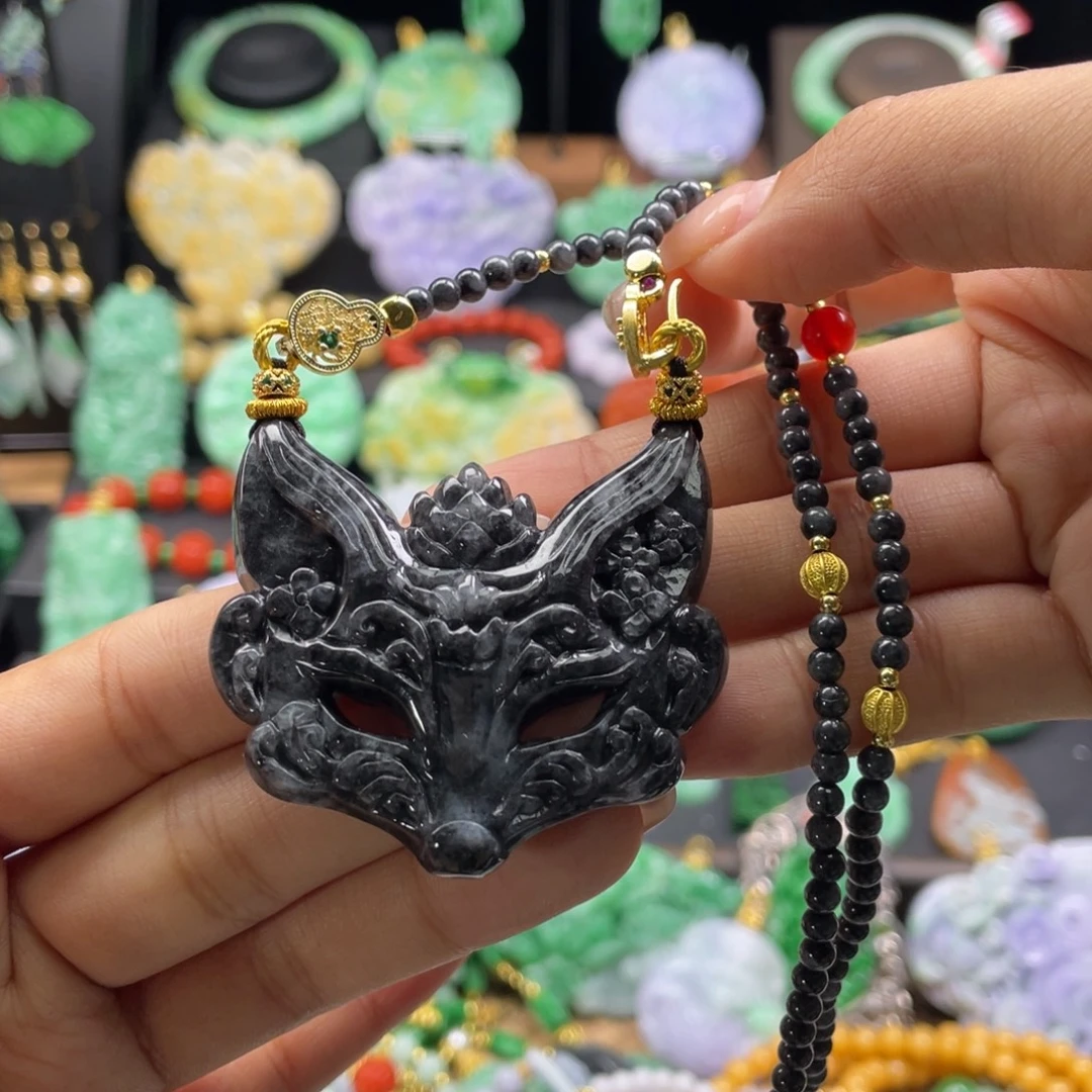 翡翠未镶嵌颈饰代编织