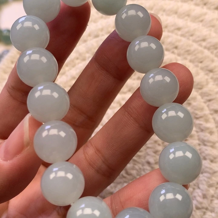 翡翠未镶嵌颈饰天然翡翠手串