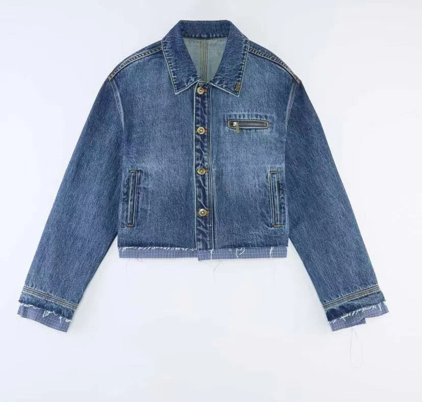 ANNENONO设计师品牌2025新品牛仔外套蓝