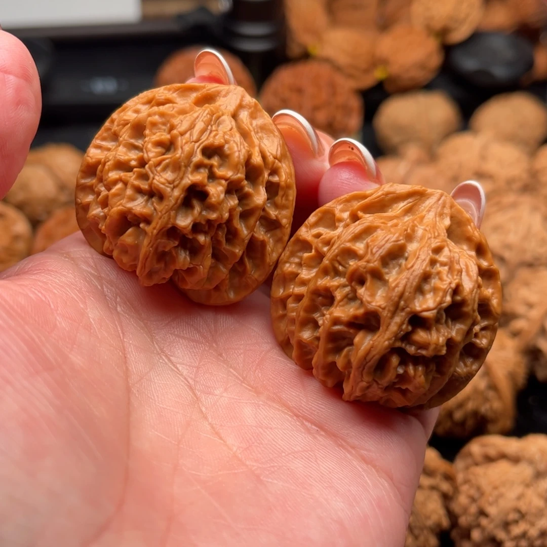 核桃把件苹果园桃心39